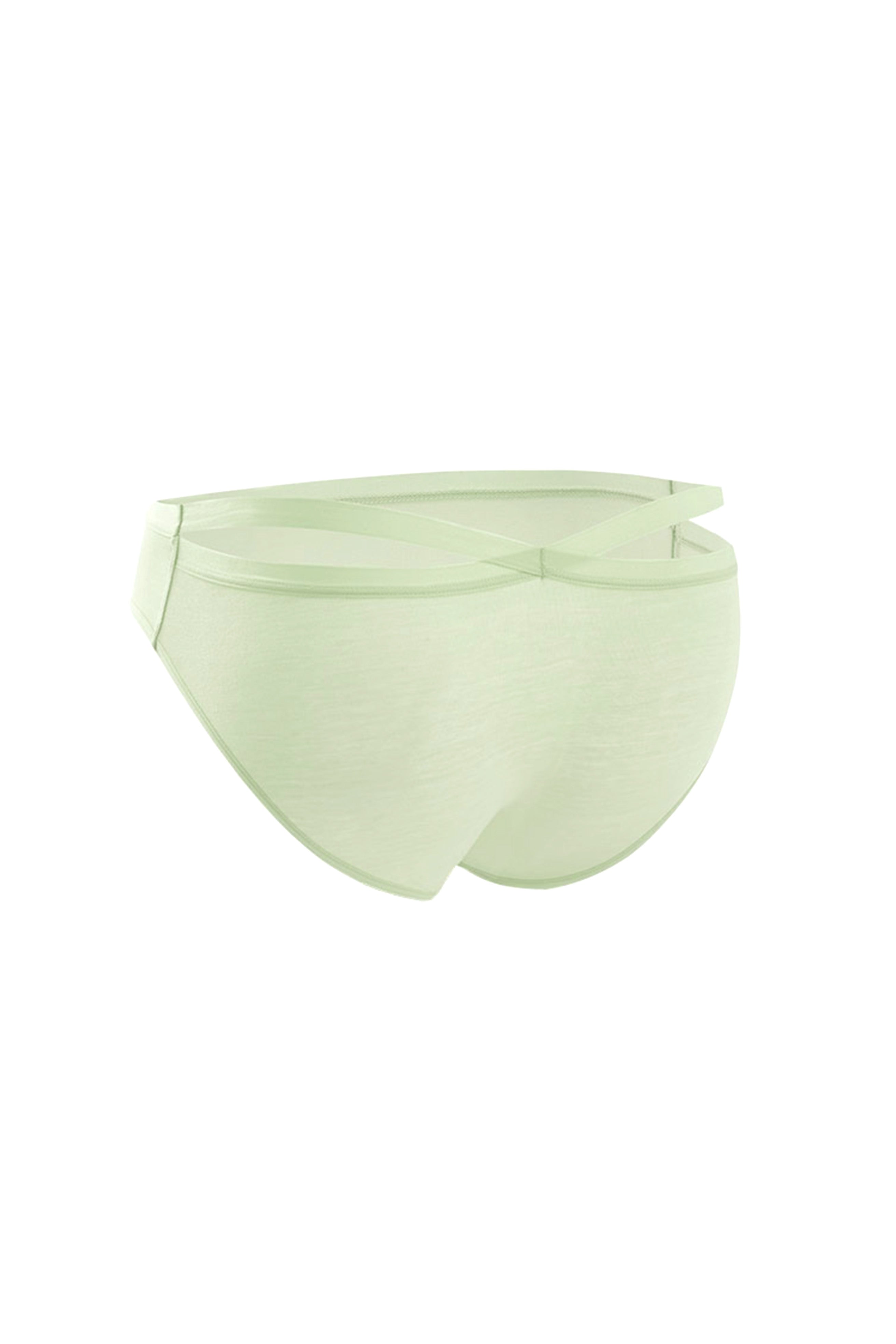 【Antibacterial Beautiful Butt】Crossed Back Antibacterial Mid-low Rise Briefs