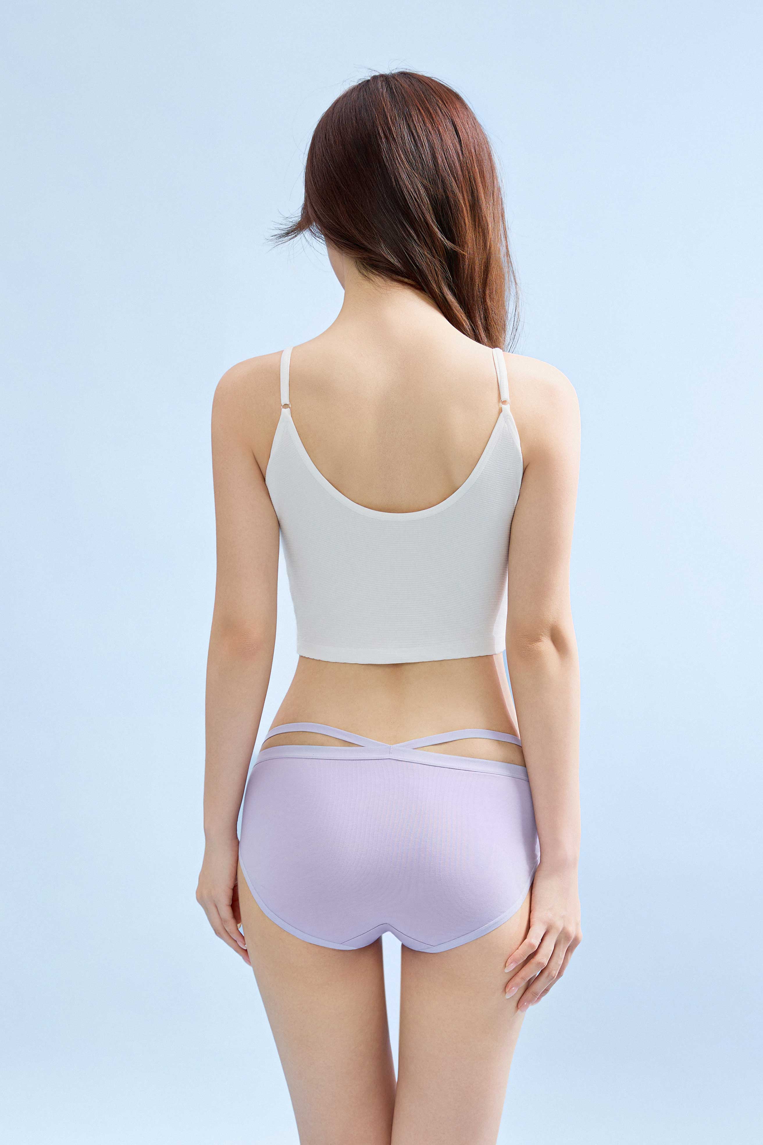 [Antibacterial Butt-Improving] Mid-Low Rise Cross-Back Comfortable Modal Cotton Antibacterial Briefs